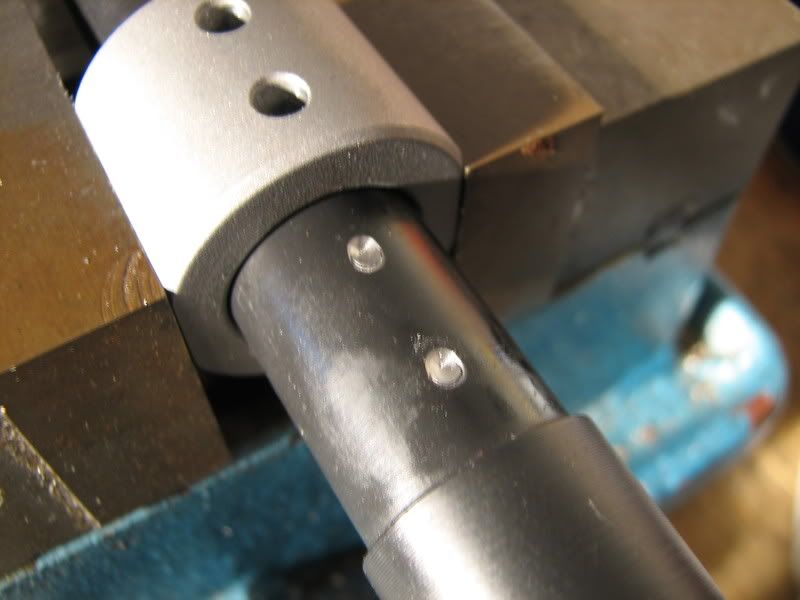 Jig for drilling gas blocks for taper pins